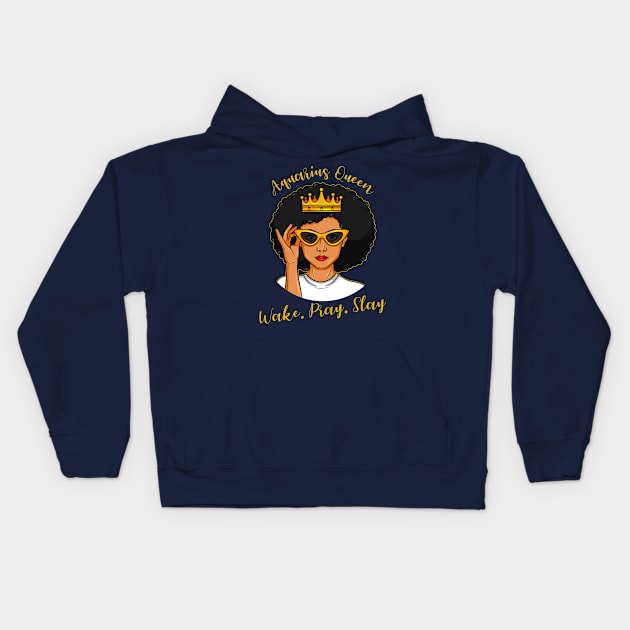 Pride Latina Afro Queen hispanic columbian gift idea present Kids Hoodie by MARESDesign